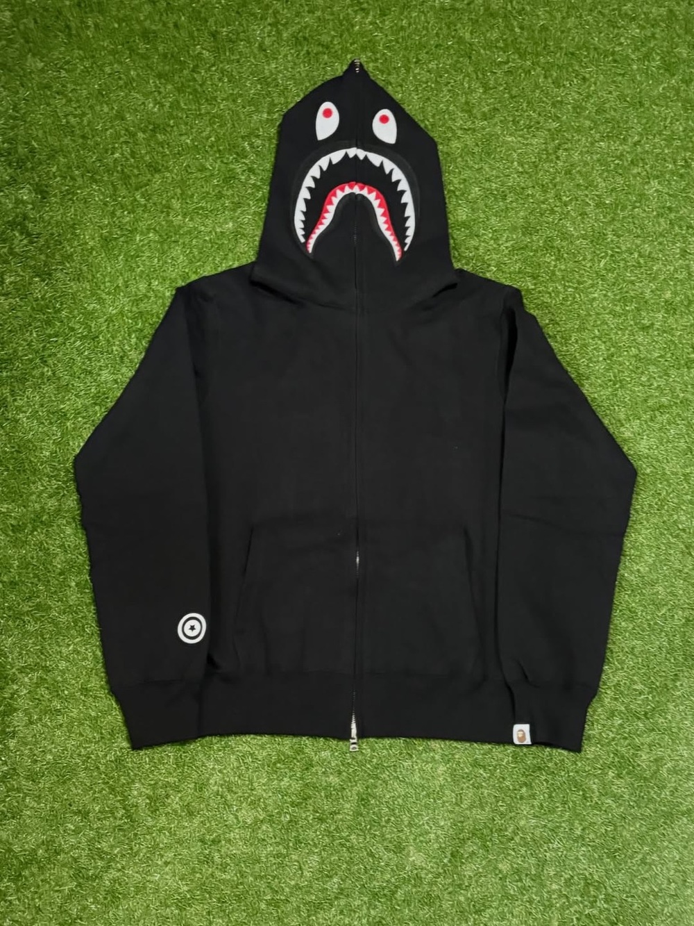 Solid Black Bape Zip Up
